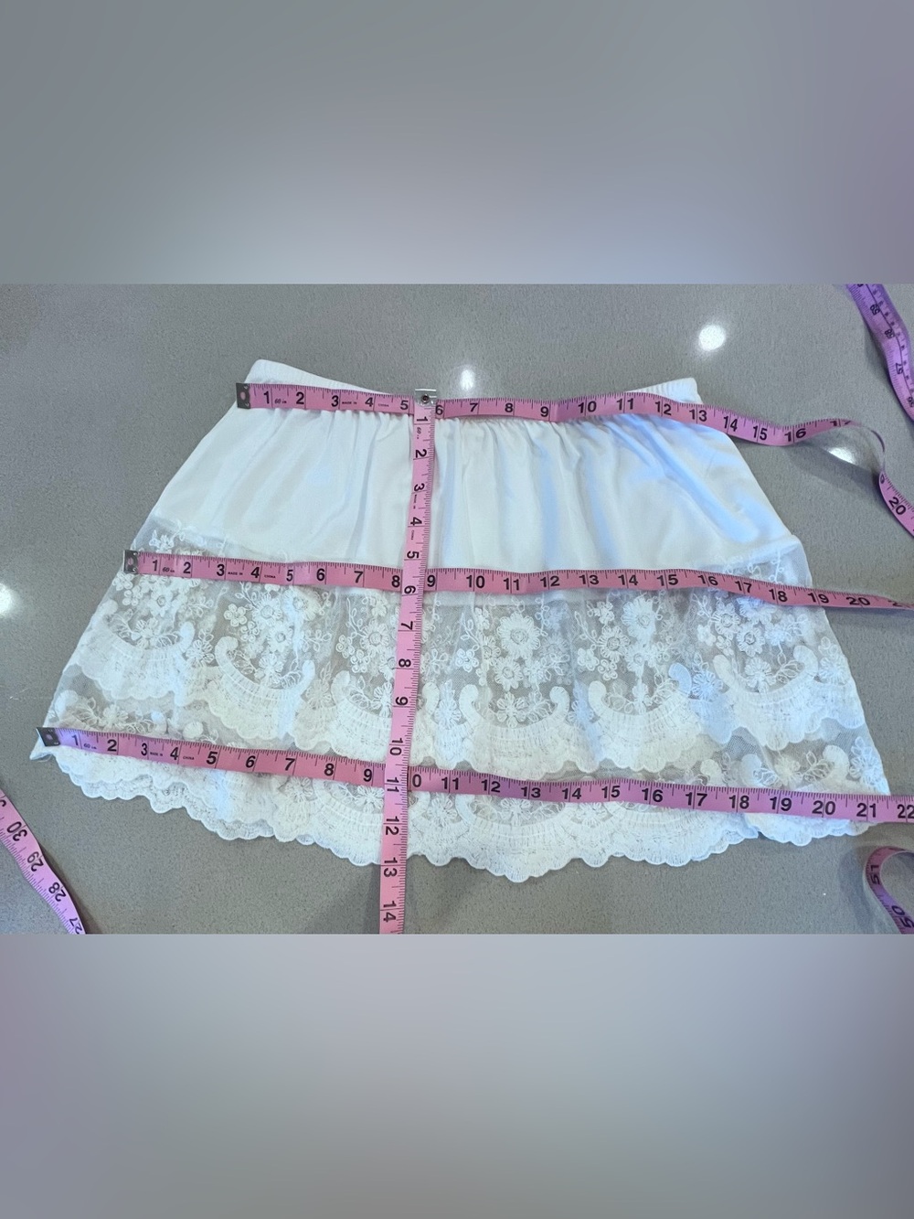 Women's White Lace Tunic Extender stretchy small - Picture 9 of 14
